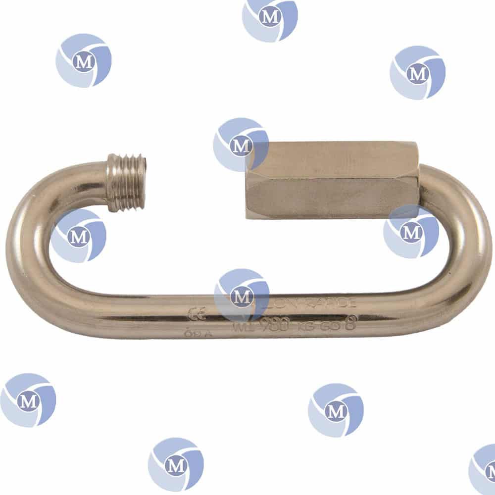 16 Mousquetons En Acier Inoxydable SENENQU - Verrouillage à Vis M4 - Charge 100 Kg - Pour Outdoor Et DIY