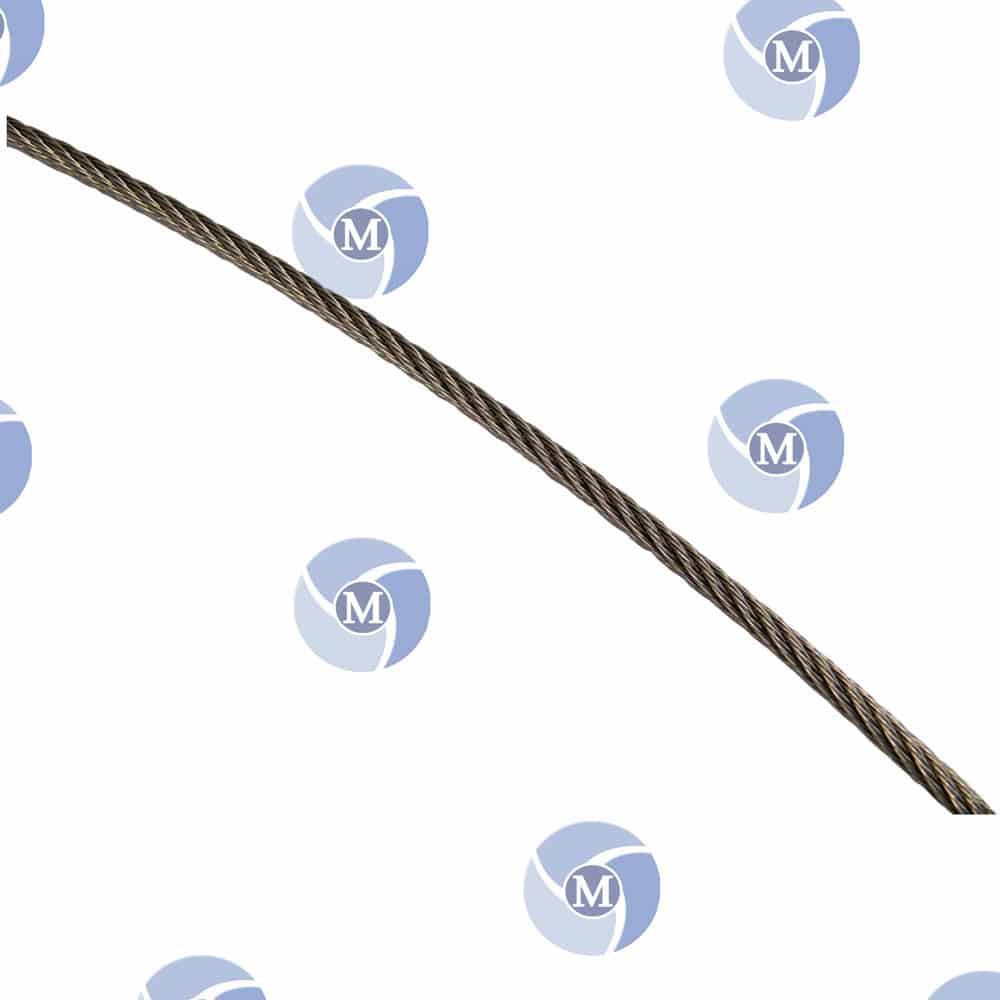 Rouleau de 100M Cable 8mm inox 316 7x7 ( 49 Fils ) inox A4 Garde Corps