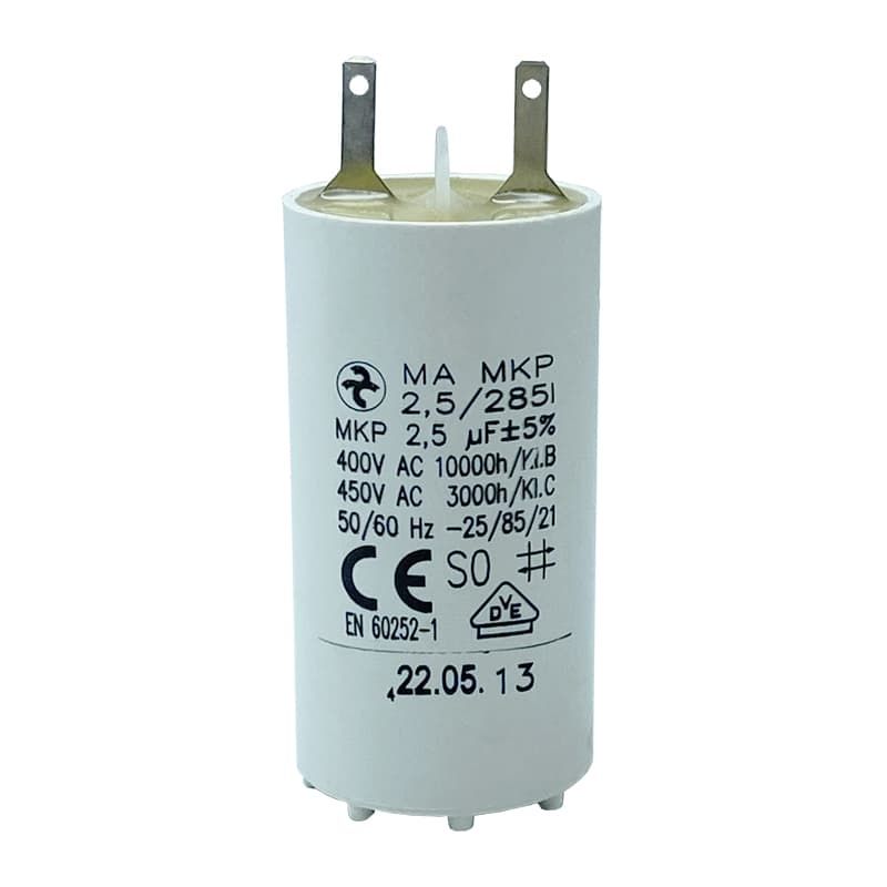 Condensateur permanent 2,5 µF pour moteurs volets roulants à cosses — free download