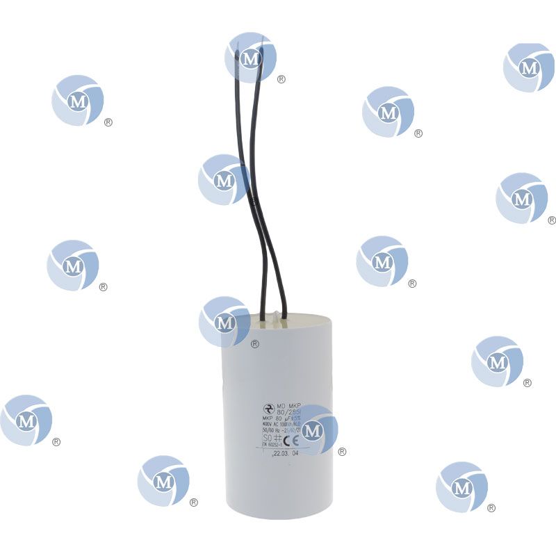 Condensateur permanent 80 µF à câble pour moteur électrique ou pompe — free download