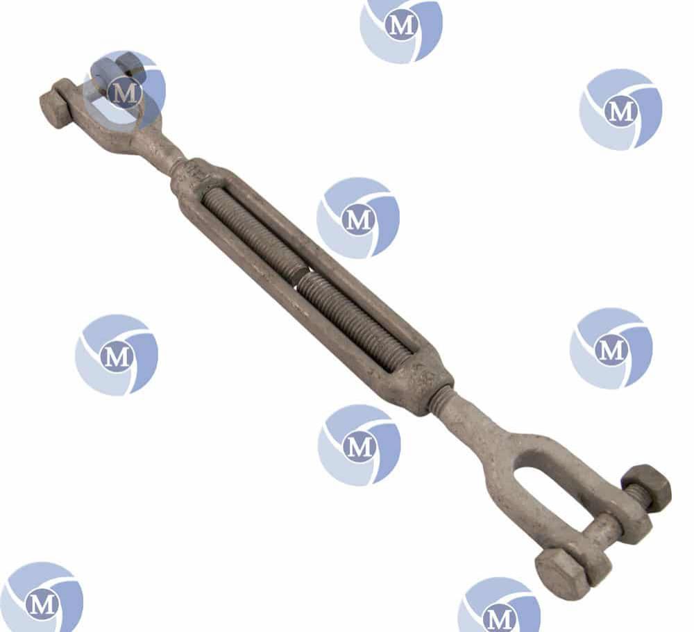 AB Tools Tendeur à Vis Galvanisé à Œillet M12 - Lot De 2