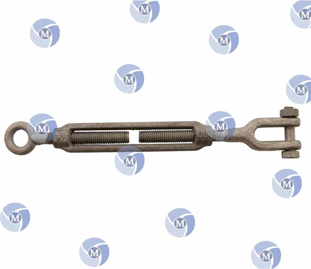 Tendeur M18 œil-œil – Acier Galvanisé – Charge De Rupture 4500 Kg – Charge De Travail 1500 Kg – Pour Câbles Et Cordes