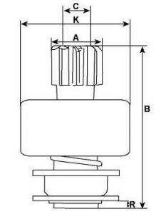 Lanceur compatible pour démarreur AUTOSTARTER POLAND SD4005 - Schéma