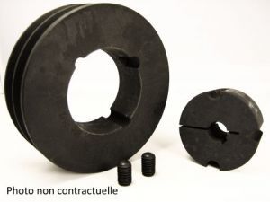 Poulie 2 gorges diamètre 80 mm pour courroie trapézoidale de 13,00 mm - Les poulies 2 Gorges - SPA 80 / SANS MOYEU