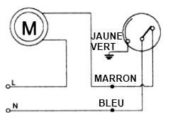 Flotteur pompe - eau moyennement chargées - SUPERTEC -10m - Schéma de cablage