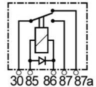 Mini relais 12V deux contacts compatible pour MAHLE RLP5212D - Relais 12 v