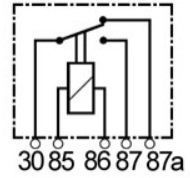 Mini relais 12V deux contacts compatible pour BOSCH 0332204113 - Relais 12 v