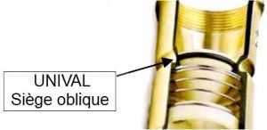 Clapet crépine en Laiton, avec un filtage en ¾ de pouce - UNIVAL Siège oblique