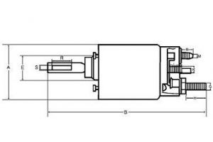 Solénoide compatible pour démarreur MITSUBISHI M1T93371 - Schéma