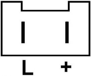 Régulateur compatible pour alternateur VALEO A13N120 - Connecteur