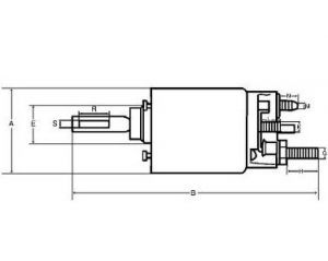 Solénoide compatible pour démarreur HITACHI S1389C - Schéma