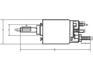 Solénoide compatible pour démarreur BOSCH 9330081049 - Schéma