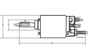 Solénoide compatible pour démarreur UNIPOINT BOSCH F042S10085 - Schéma