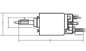 Solénoide compatible pour démarreur UNIPOINT BOSCH F042S10094 - Schéma