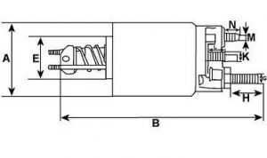 Solénoide compatible pour démarreur MERCURY MARINE 54981 - Solénoïde Marine