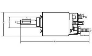 Solénoide compatible pour démarreur BOSCH 9000331201 - Solénoïde de démarreur