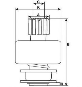 Lanceur compatible pour démarreur AUTOSTARTER POLAND SD0018 - Schéma