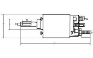 Solénoide compatible pour démarreur NISSAN 23343H9100 - Schéma
