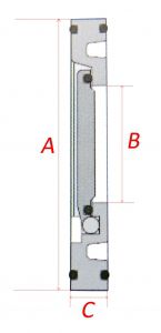 Clapet anti-retour à battant en PVC, pour diamètre de tuyauterie 125 mm - Schéma