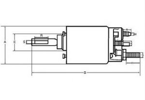 Solénoide Bosch pour démarreur BOSCH 0001108186 - Schéma