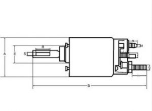 Solénoide compatible pour démarreur BOSCH 0001311103 - Schéma