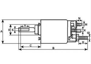 Solénoide compatible pour démarreur ZM ZM1981 - Schéma