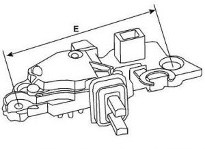 Régulateur compatible pour alternateur VALEO A13V5 - Schéma