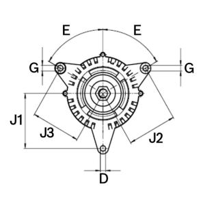 Alternateur compatible pour VOLKSWAGEN 054903015E - cao112159