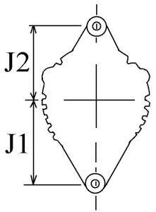 Alternateur compatible pour MITSUBISHI A3TG1291 - Côtes et dimesions