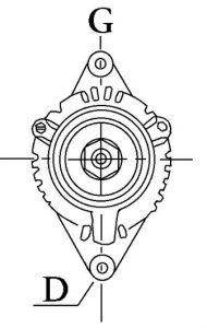 Alternateur compatible pour MITSUBISHI A3TG1291 - Côtes et dimesions