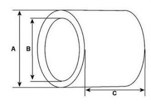 Bague compatible pour démarreur BOSCH 0001367070 - Cotes et dimensions
