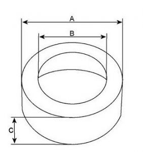 Cache roulement compatible pour alternateur BOSCH 0123505016 - Côtes et dimensions