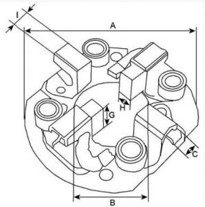 Porte balais Valeo pour alternateur VALEO 503007 - CAO131060