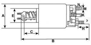 Solénoide compatible pour démarreur WAI 669416 - CAO133532