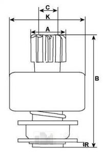 Lanceur compatible pour démarreur AUTOSTARTER POLAND SD0056 - CAO134434