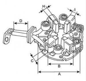 Couronne porte balais compatible pour démarreur BOSCH 1004336996 - CAO138900