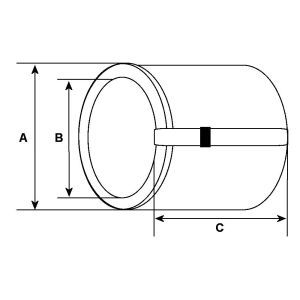 Bague compatible pour démarreur BOSCH 0001125012 - Cotes et dimensions