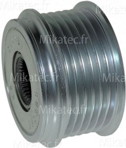 Poulie d'alternateur compatible pour alternateur VALEO 2541976D - Poulie alternateur débrayable INA - 332300