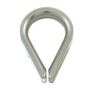 Cosse-coeur grande ouverture renforcée Ø 8mm (Acier) - Cosse-cœur renforcée pour diamètre de câble de 8mm