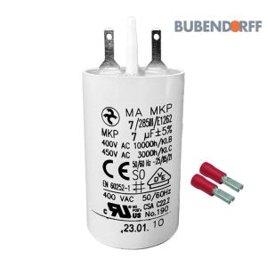 Condensateur permanent 7 µF pour moteurs volets roulants Bubendorff