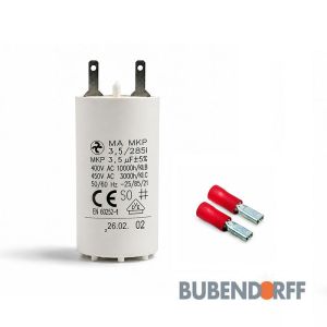 Condensateur permanent 3,5 µF pour moteurs volets roulants Bubendorff
