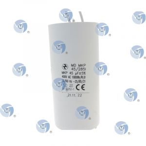 Condensateur Permanent 12.5 µF (microfarads) 450V - Dimensions 35x58mm - Pour Moteurs, Pompes, Ventilateurs