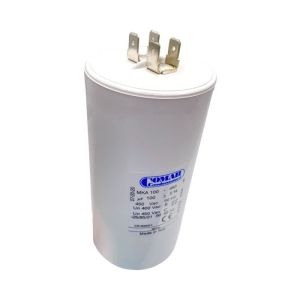 Condensateur permanent 100 µF à cosses pour moteur électrique ou pompe - Condensateur permanent 100 µf