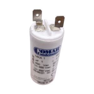 Condensateur permanent 1 µF à cosses pour moteur électrique ou pompe - Condensateur permanent Comar de 1 µF à cosses