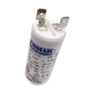 Condensateur permanent 3,15 µF à cosses pour moteur électrique ou pompe - Condensateur permanent Comar de 3,15µF à cosses