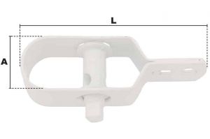 Tendeur de jardin blanc Longueur 100mm (Économique) - Côtes et dimensions