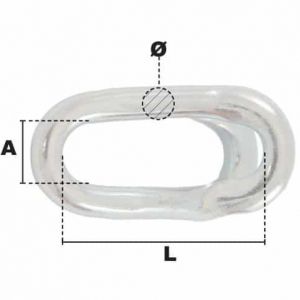 Maille de jonction Ø 8mm (Économique) - Côtes et dimensions