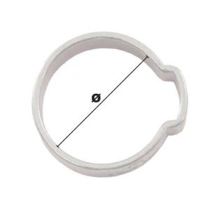 Collier à une oreille Ø réglable de 9,5-11mm (Acier) - Côtes et dimensions