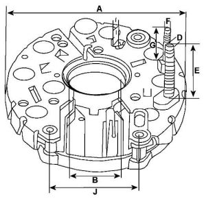 Pont de diode Bosch pour alternateur BOSCH 1127320934 - vue 2