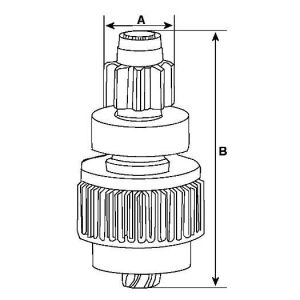 Lanceur compatible pour démarreur ISUZU 8970429971 - vue 2